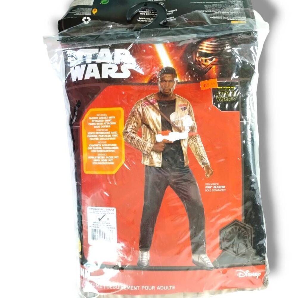 Disney Star Wars Finn Costume Adult‎ Medium Jacket Top Pants Costume Halloween
